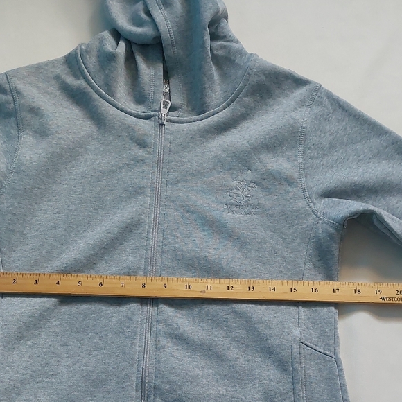 Beverly Hills Polo Club Light Gray Women's Hoodie Fleece Size L - Picture 2 of 8